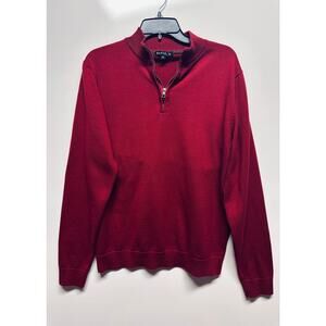 Daniel K Men's Long Sleeve Red Quarter Zip Sweater/Pullover Size XL